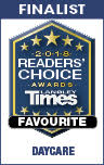 readers choice finalist logo for daycare in langley