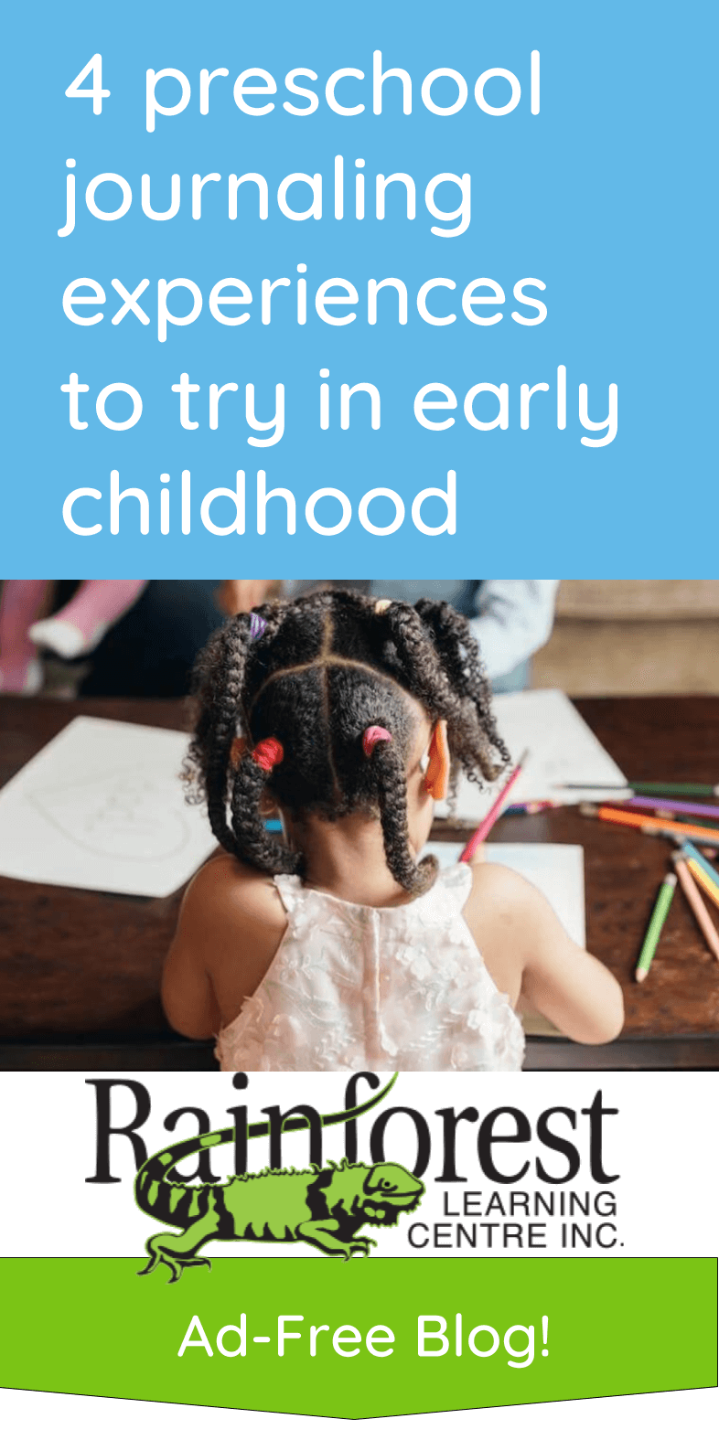 4 preschool journaling experiences to try in early childhood article - pinterest image