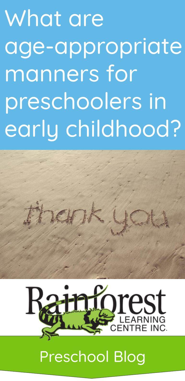 Age appropriate manners for preschoolers and toddlers - article Pinterest image