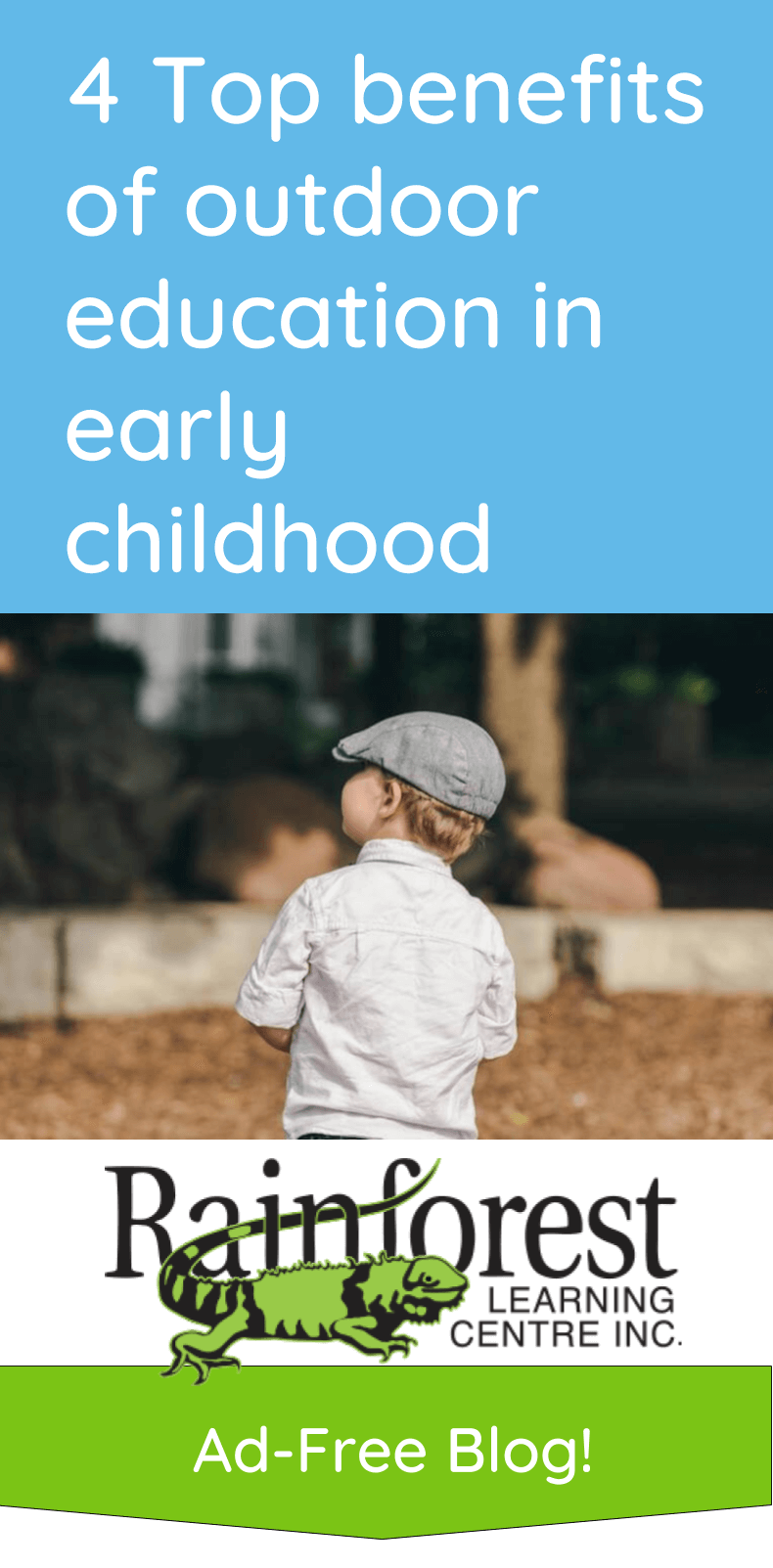 Benefits of outdoor education in early childhood article - pinterest image