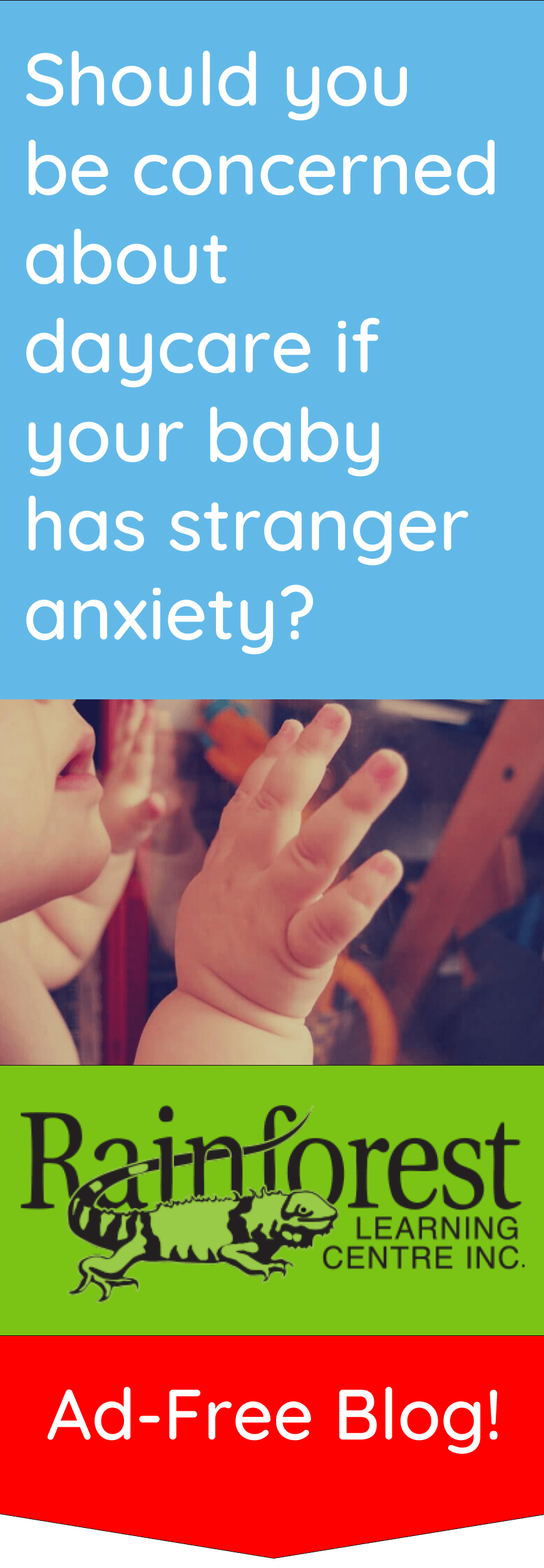 concerned about daycare child stranger anxiety article - pinterest image