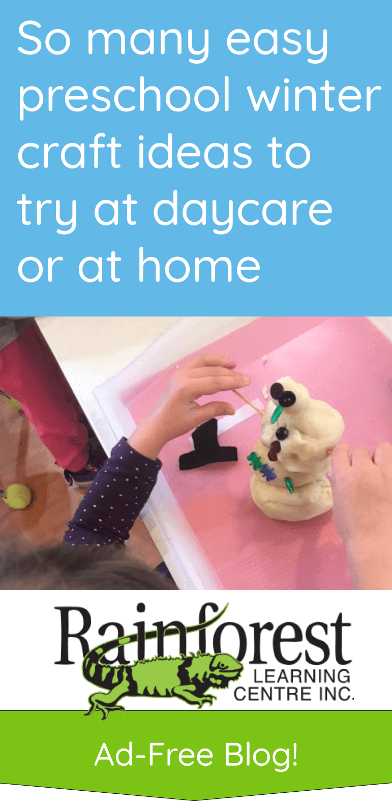 easy preschool winter craft ideas for daycare or home - article pinterest image