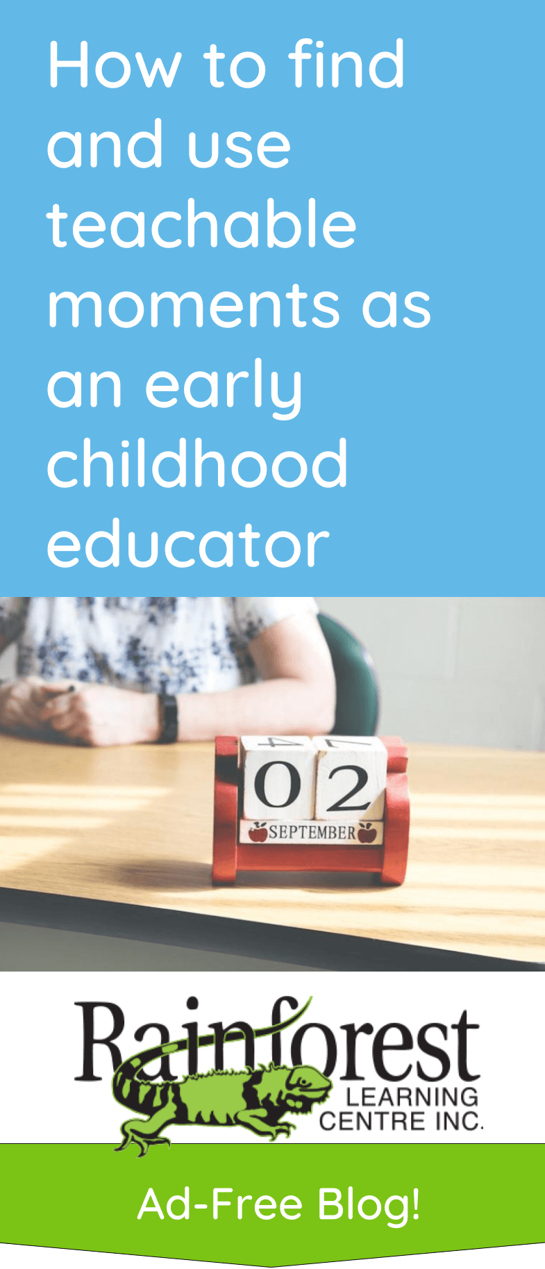 How to find and use teachable moments as an early childhood educator article - pinterest image