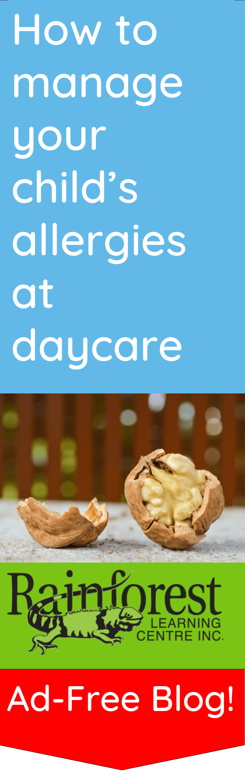 How to manage your child’s allergies at daycare - pinterest image