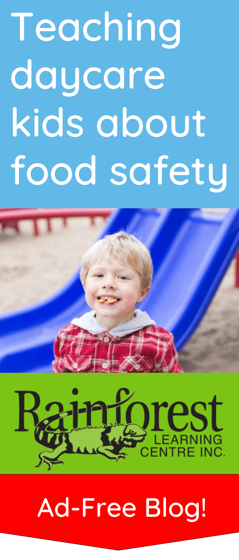 teaching daycare kids about food safety - pinterest image