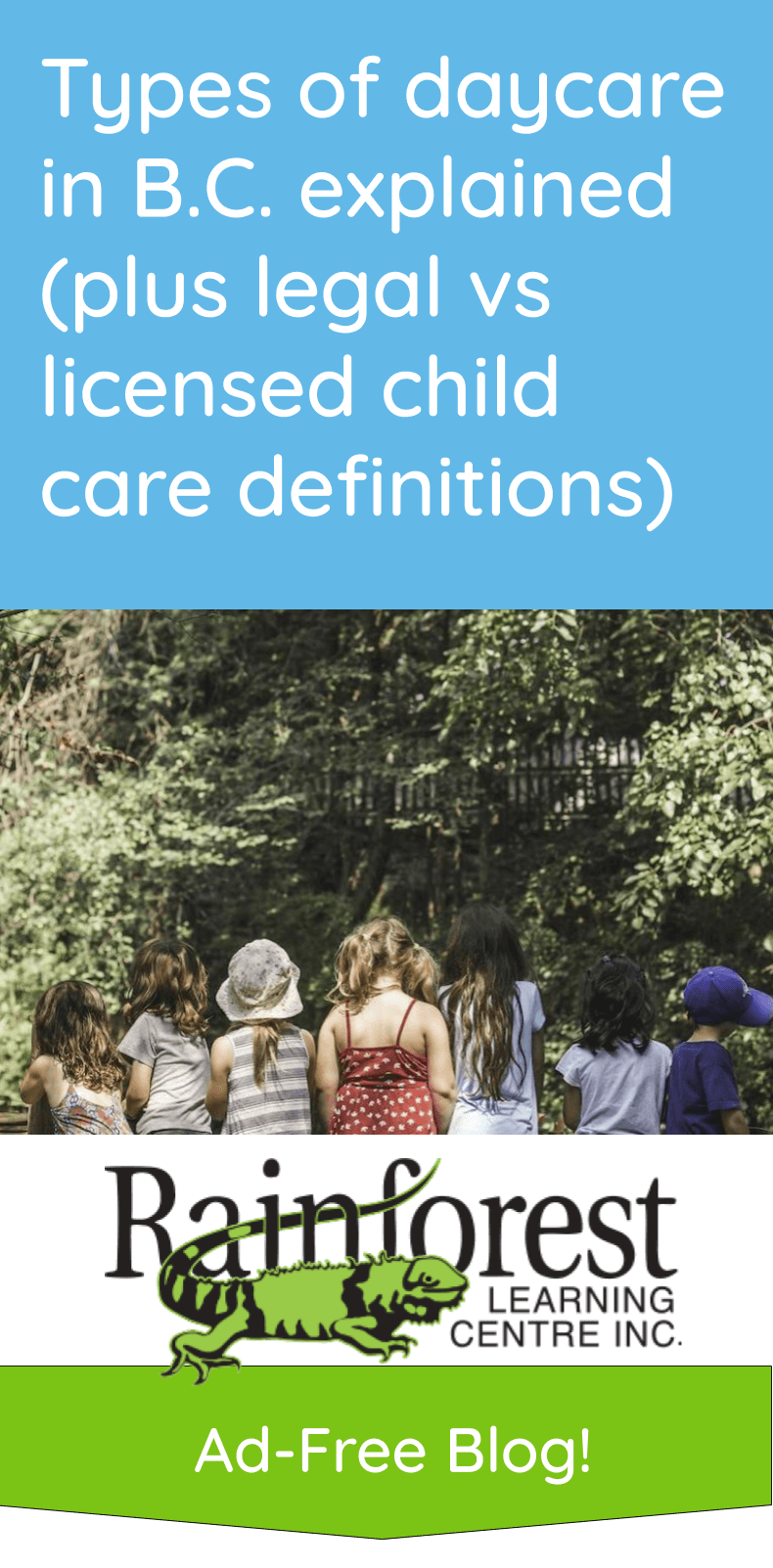 Types of daycare in B.C. explained plus legal vs licensed child care definitions - article pinterest image