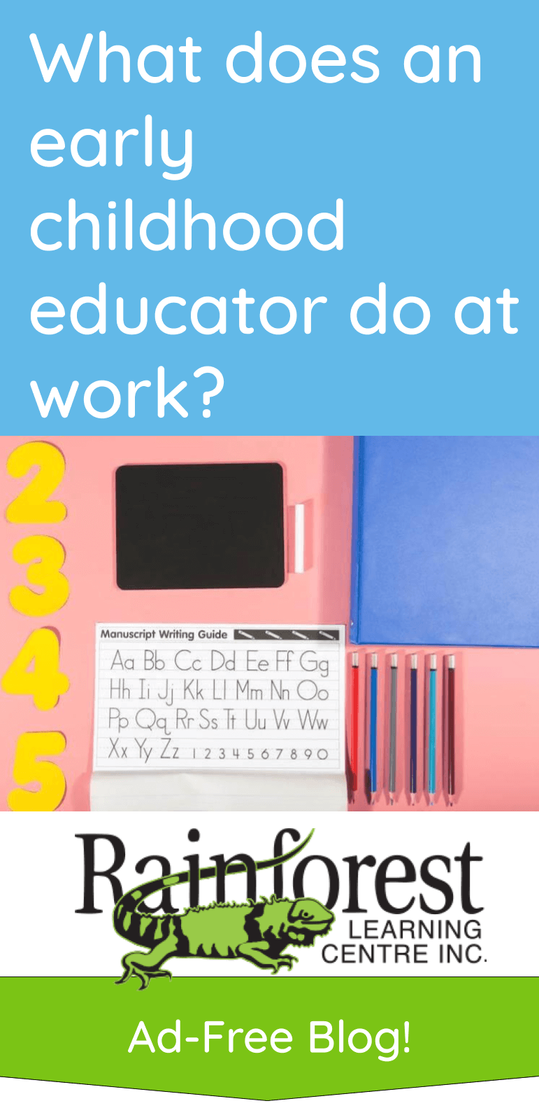 What does an early childhood educator do at work? - article pinterest image