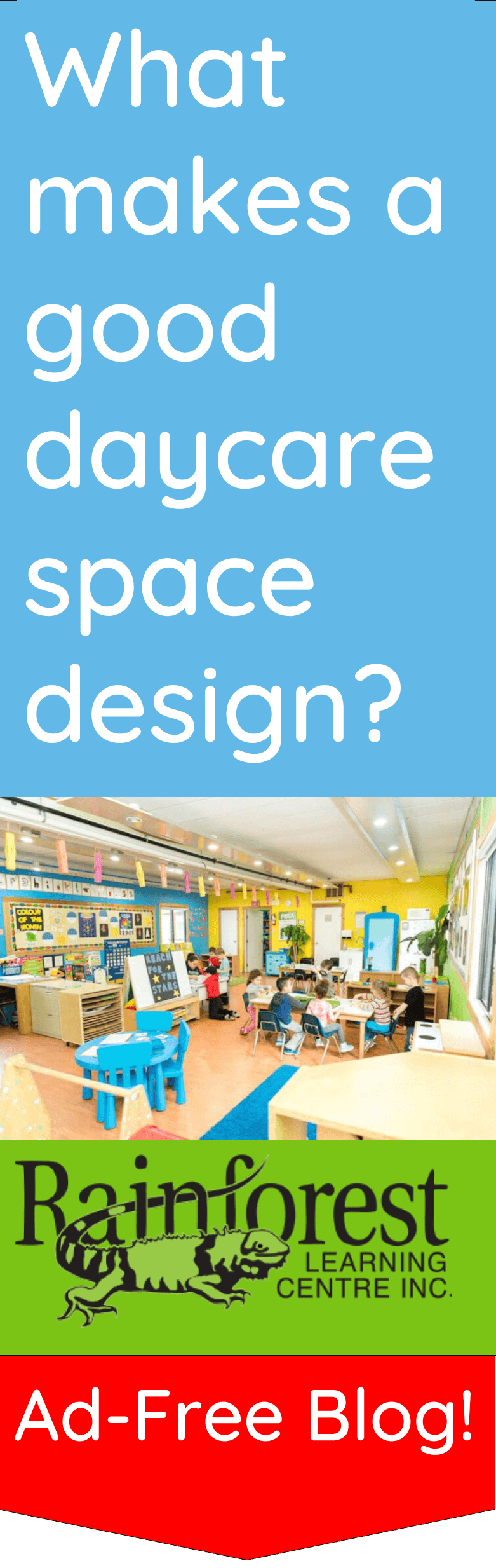 What makes a good daycare space design? - pinterest image