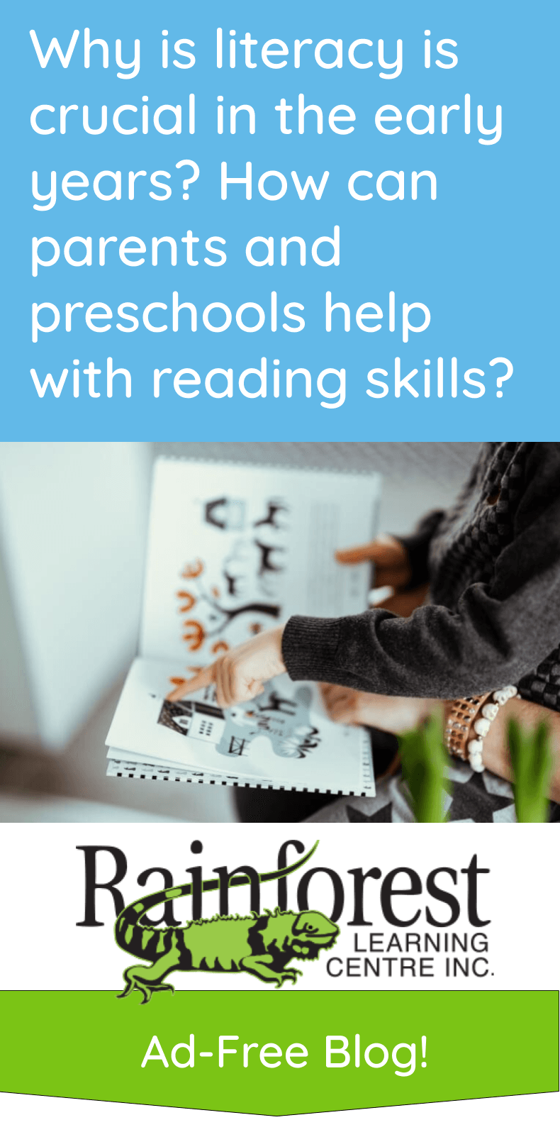 Why is literacy is crucial in the early years - how to help with preschool reading skills - article pinterest image