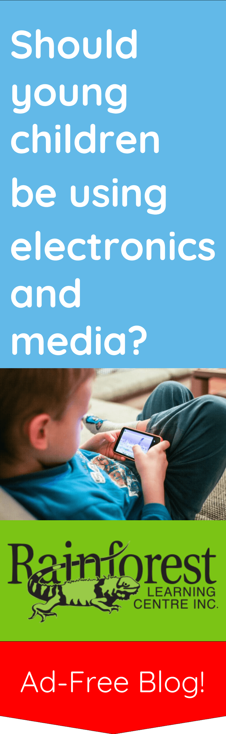 child using device - young children using electronics and media article - pinterest image
